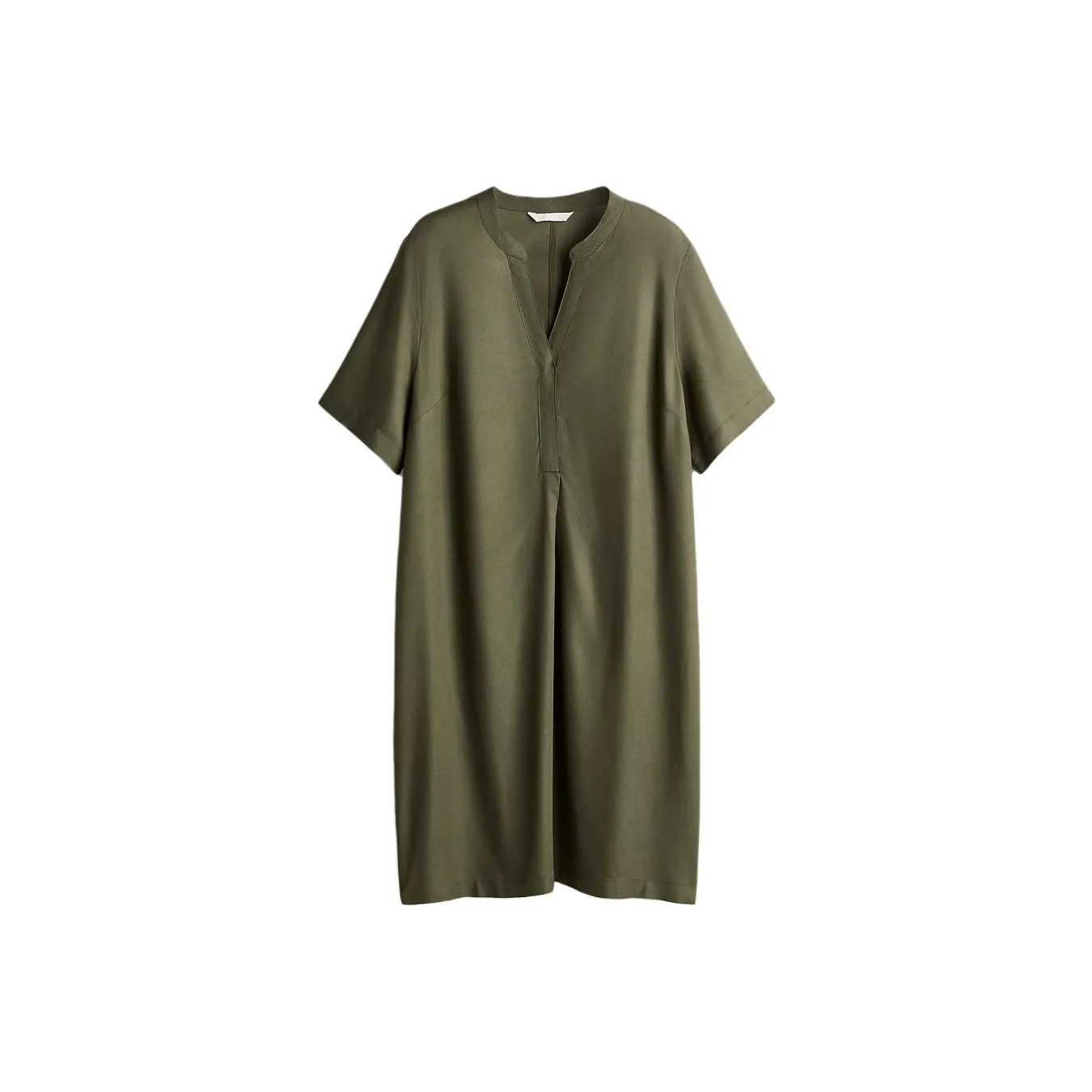 H&M Short Sleeved Dress Women's Dark Khaki Green