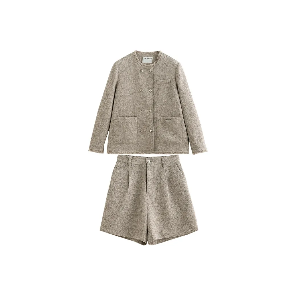 Initial Language Бизнес-костюм женский хаки зеленый