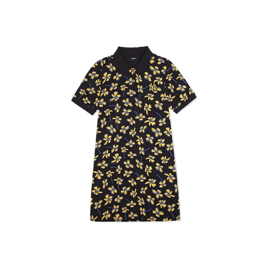 MLB New York Yankees LIKE Short Sleeved Dress Women's Charcoal Gray