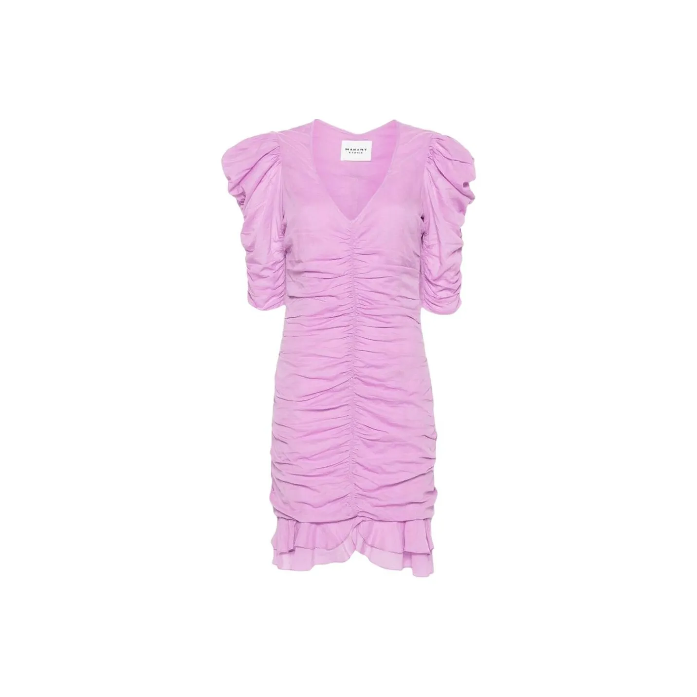 Isabel Marant Étoile Puff Sleeved Gathered Mini Dress
