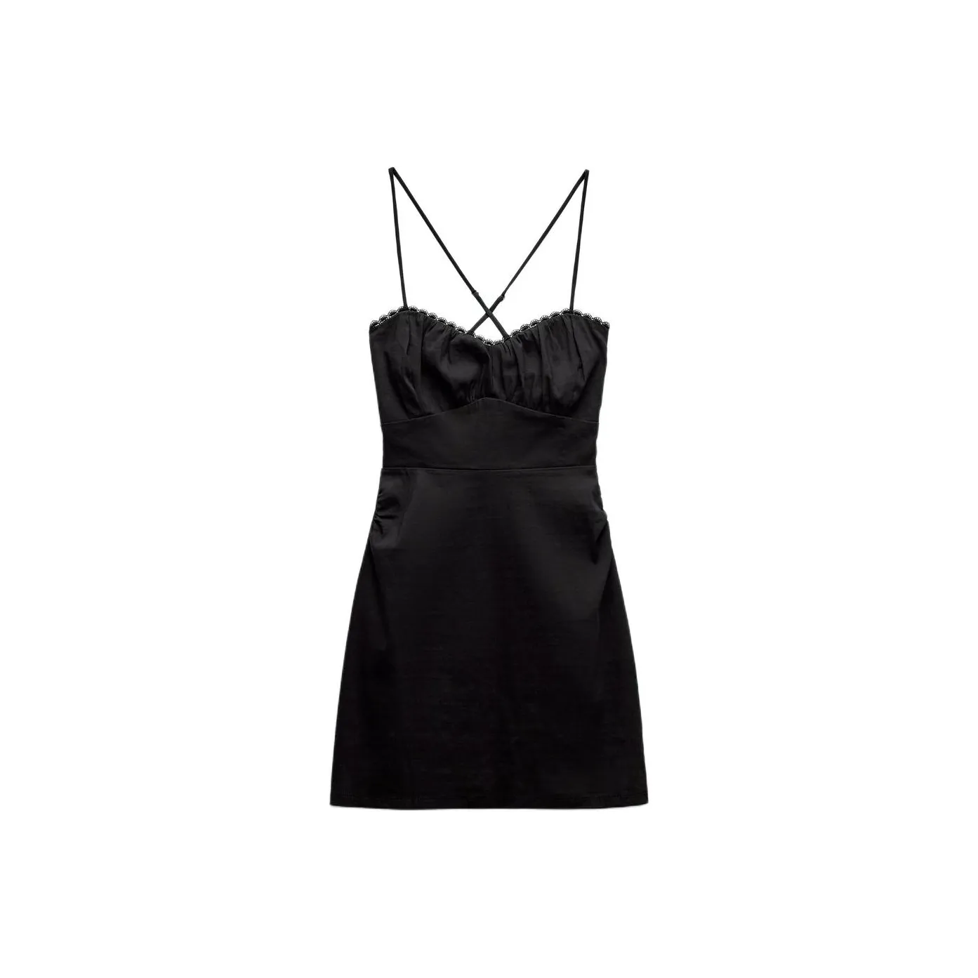 ZARA Slip Dresses Women's Black