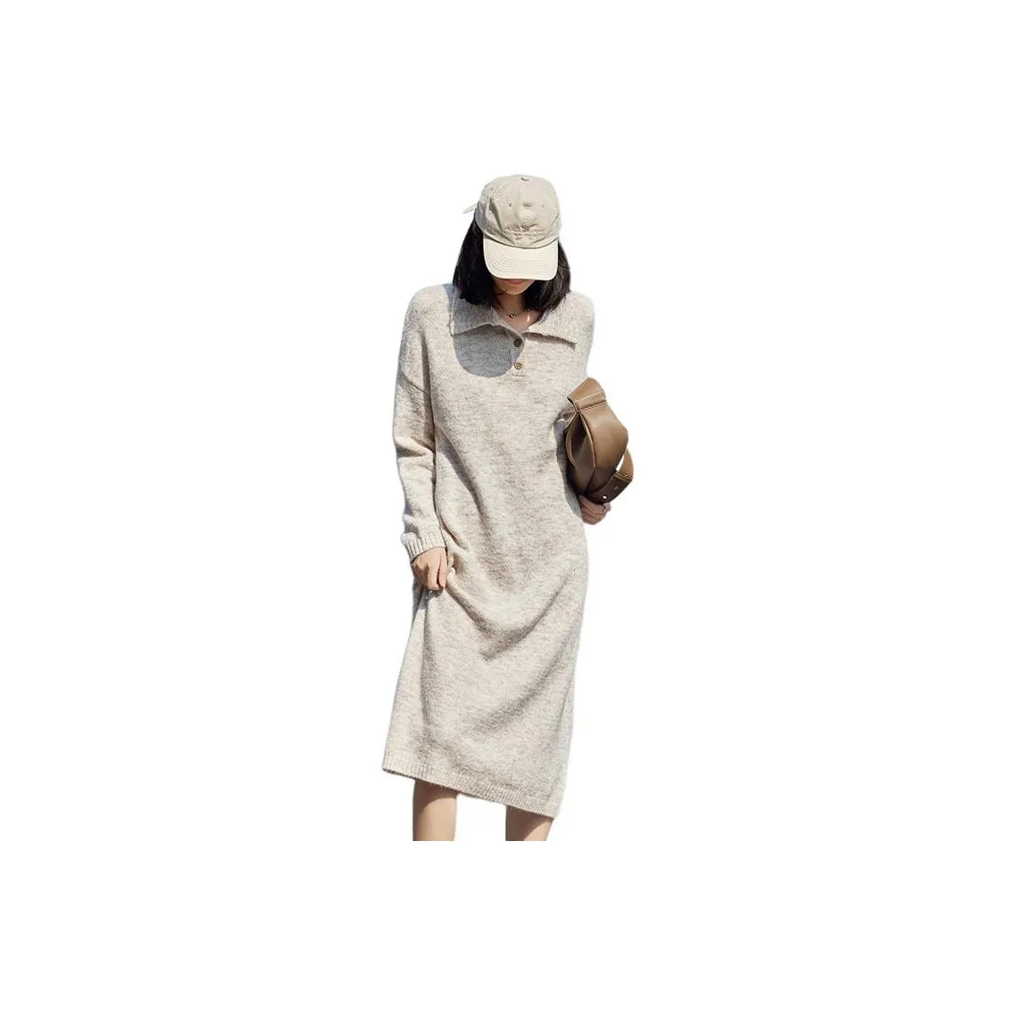 Demana Long Sleeved Dress Women's Floral Apricot