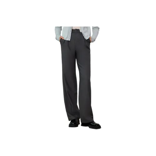 TKY SHOP Дым Циановый Серый Женские Костюмные Брюки