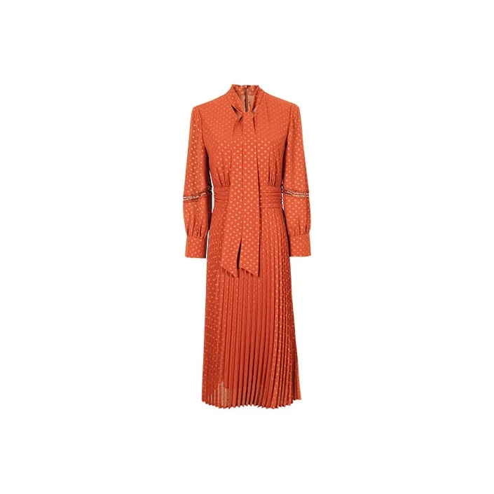 MISSSHINE Long-Sleeved Dresses Women's Brick Red