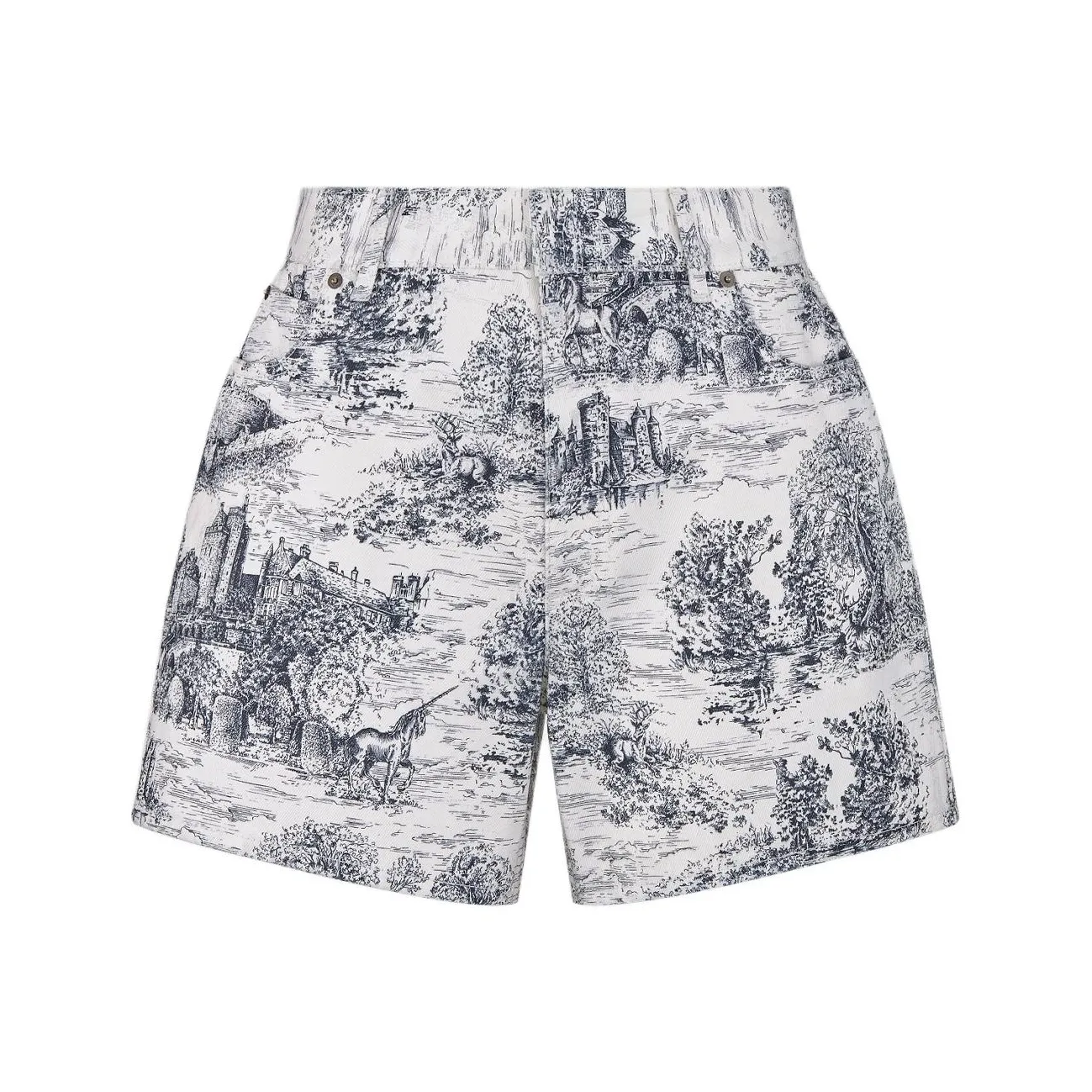 DIOR Toile De Jouy Scotland Patterned Shorts