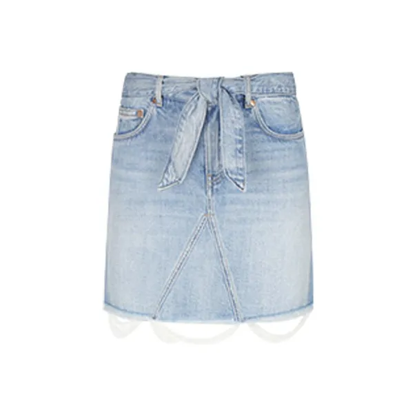 Givenchy Denim Short Skirts Women's Light Blue