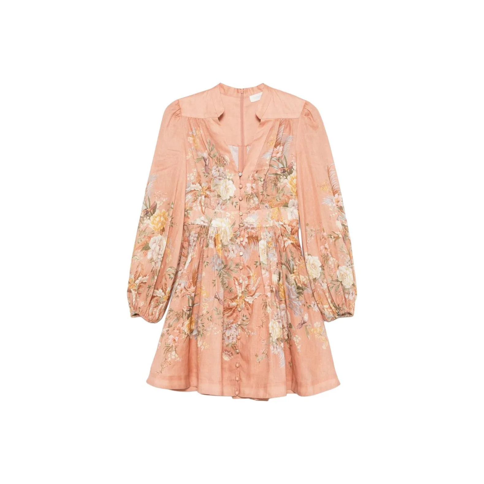 Zimmermann Tallow Plunge Mini Dress