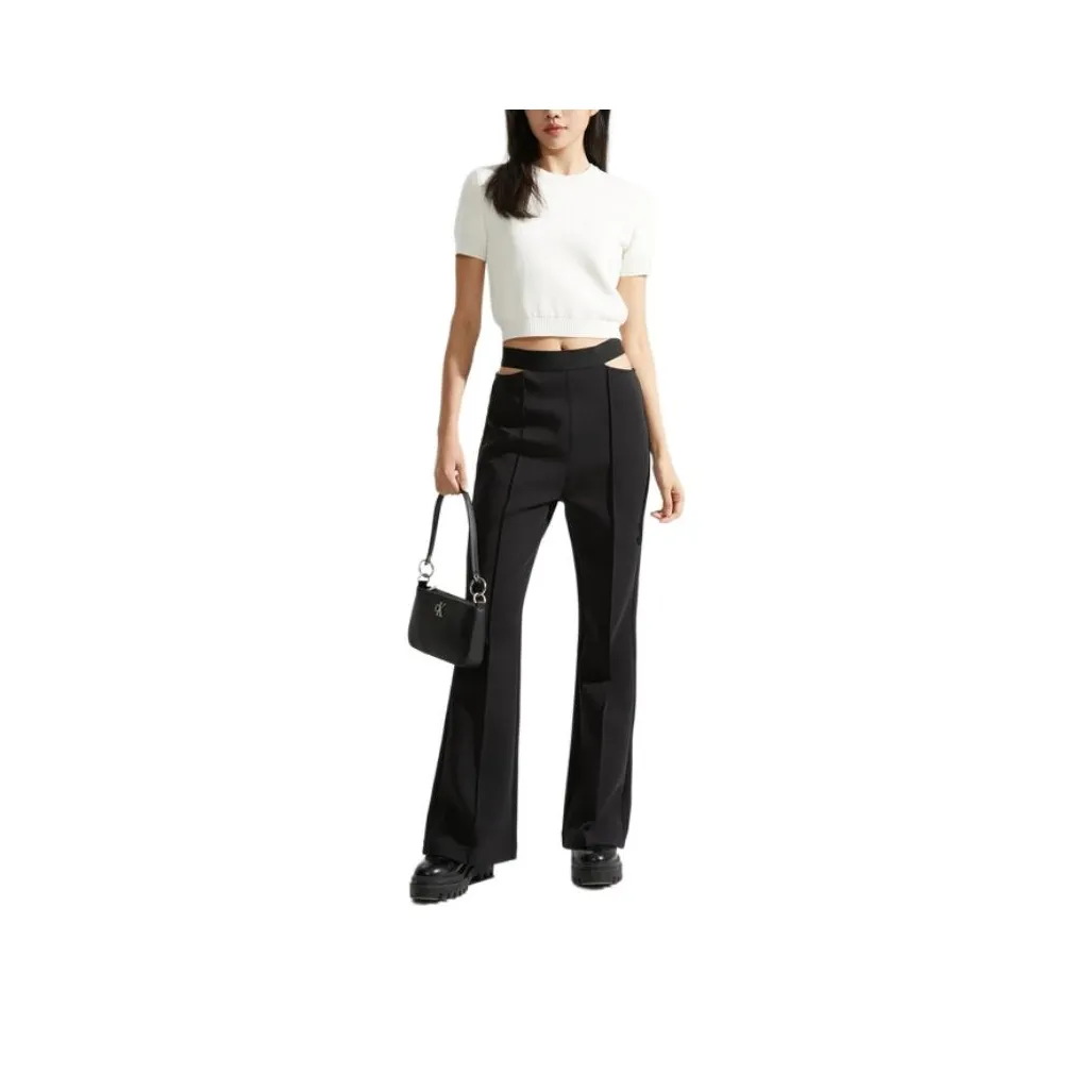 Calvin Klein Knitted Sweatpants Women's Space Black