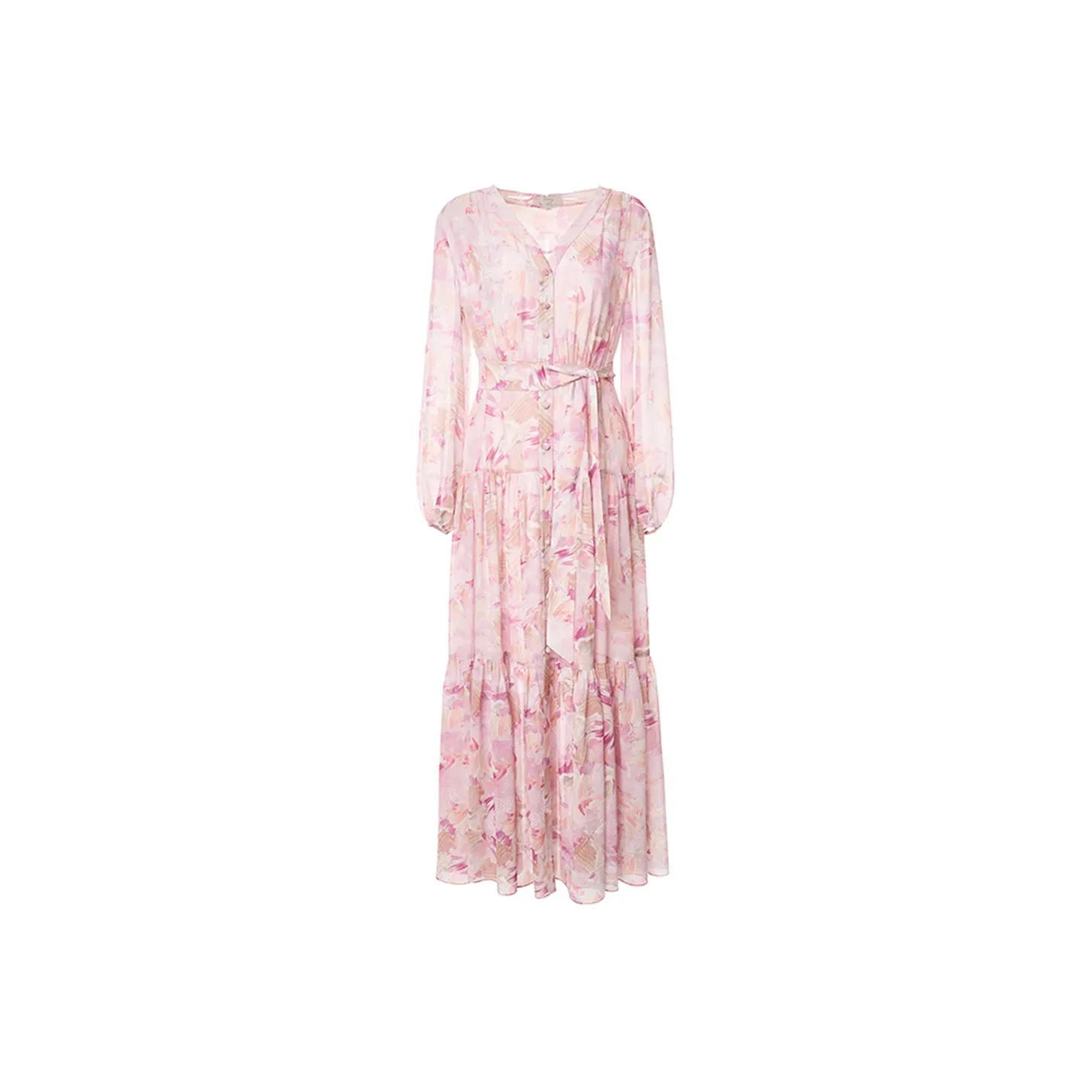BESIONIA SS24 Long Sleeved Dresses Women's Pink