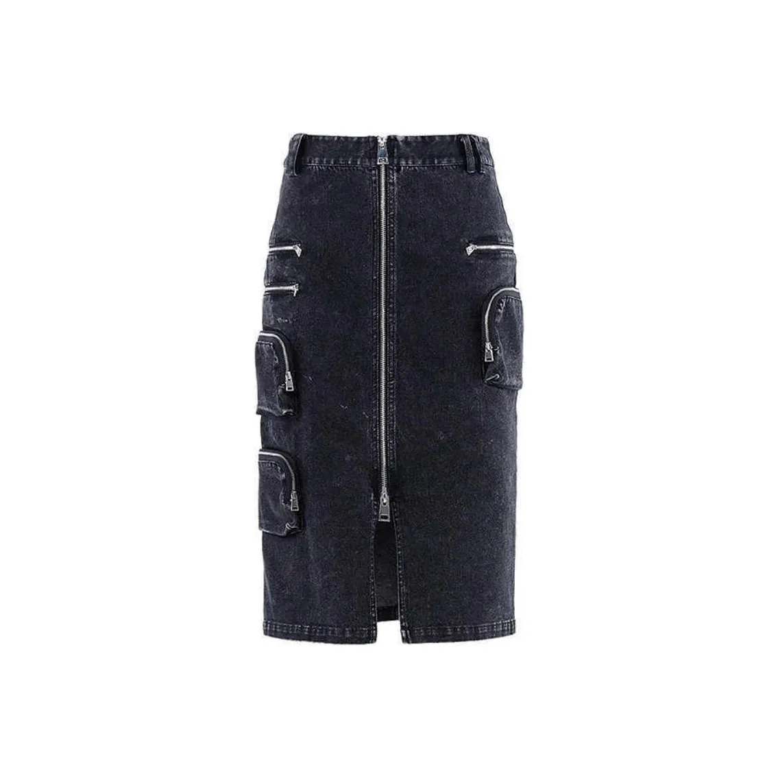 MASFER.SU Denim Long Skirt Women's Black