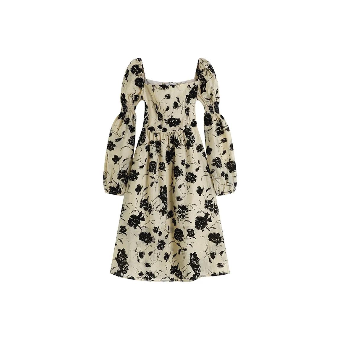 PAIN OR PLEASURE Long Sleeved Dress Women's Apricot