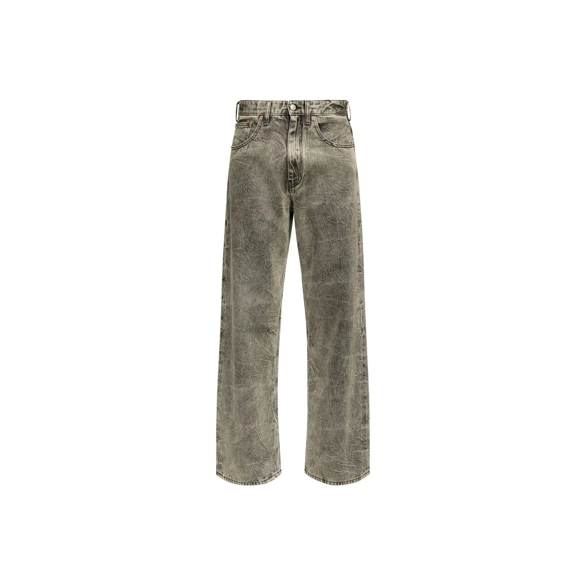MM6 Maison Margiela Logo Patch Wide Leg Jeans