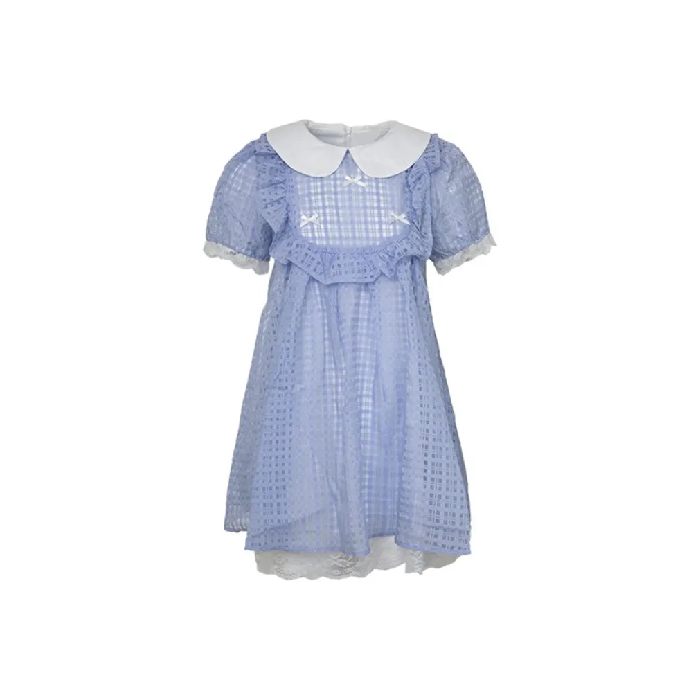 HUINIAN Short Sleeved Dresses Women's Purple Blue