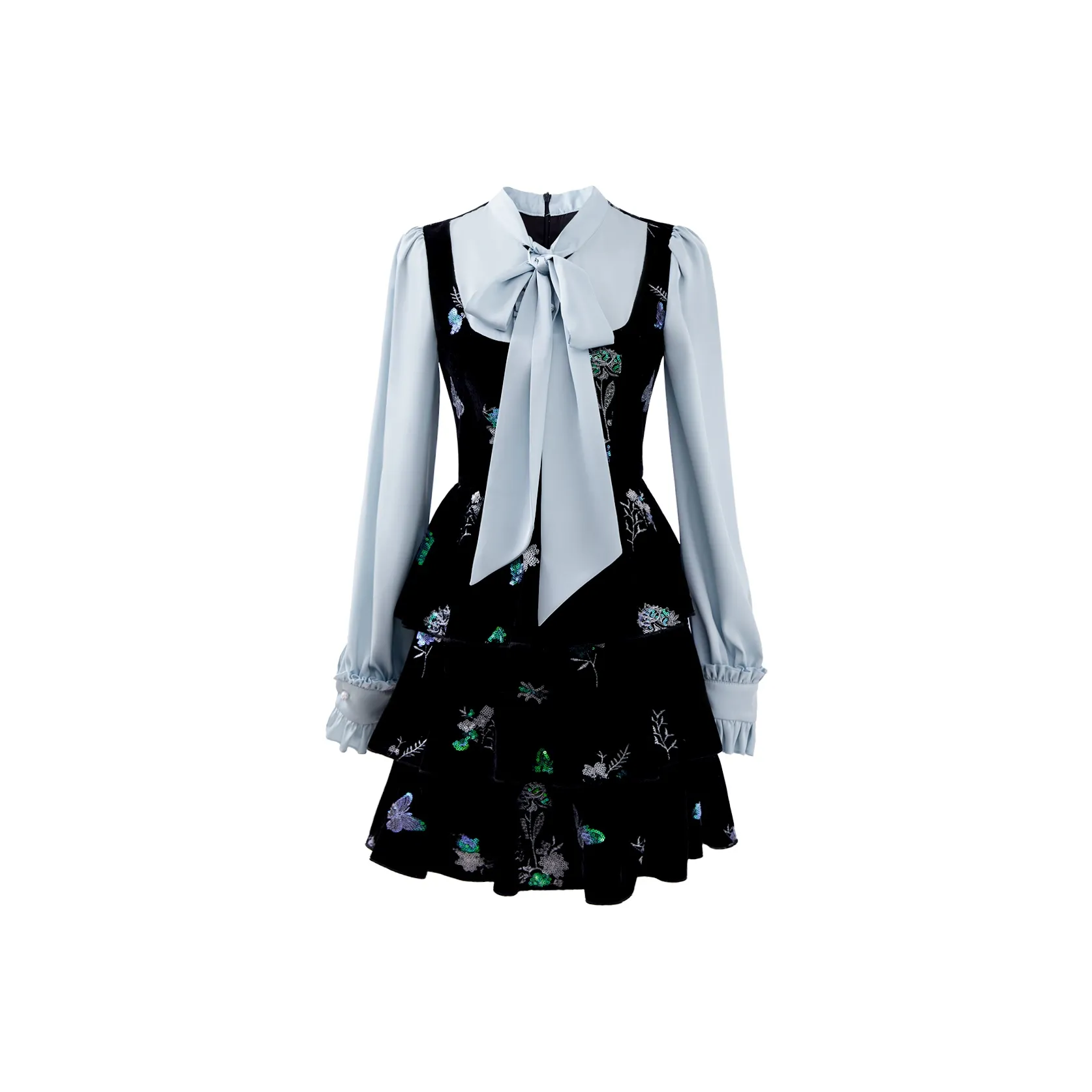 Blovelan Long Sleeved Dress Women's Elegant Black