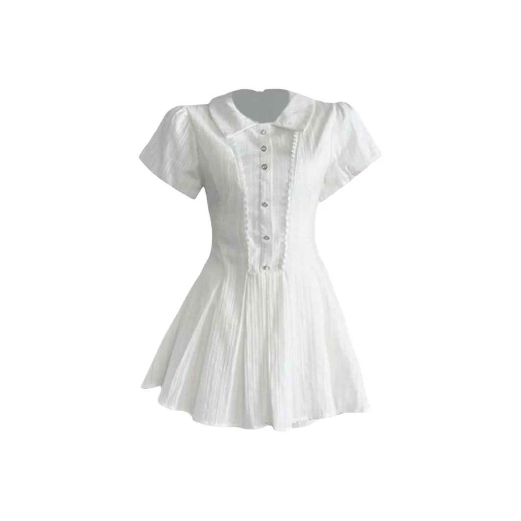 MTHE Short Sleeved Dress Women's White