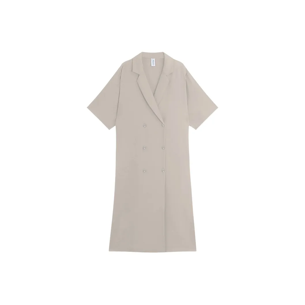 DianThia Короткий рукав Платье Женское Абрикосовое