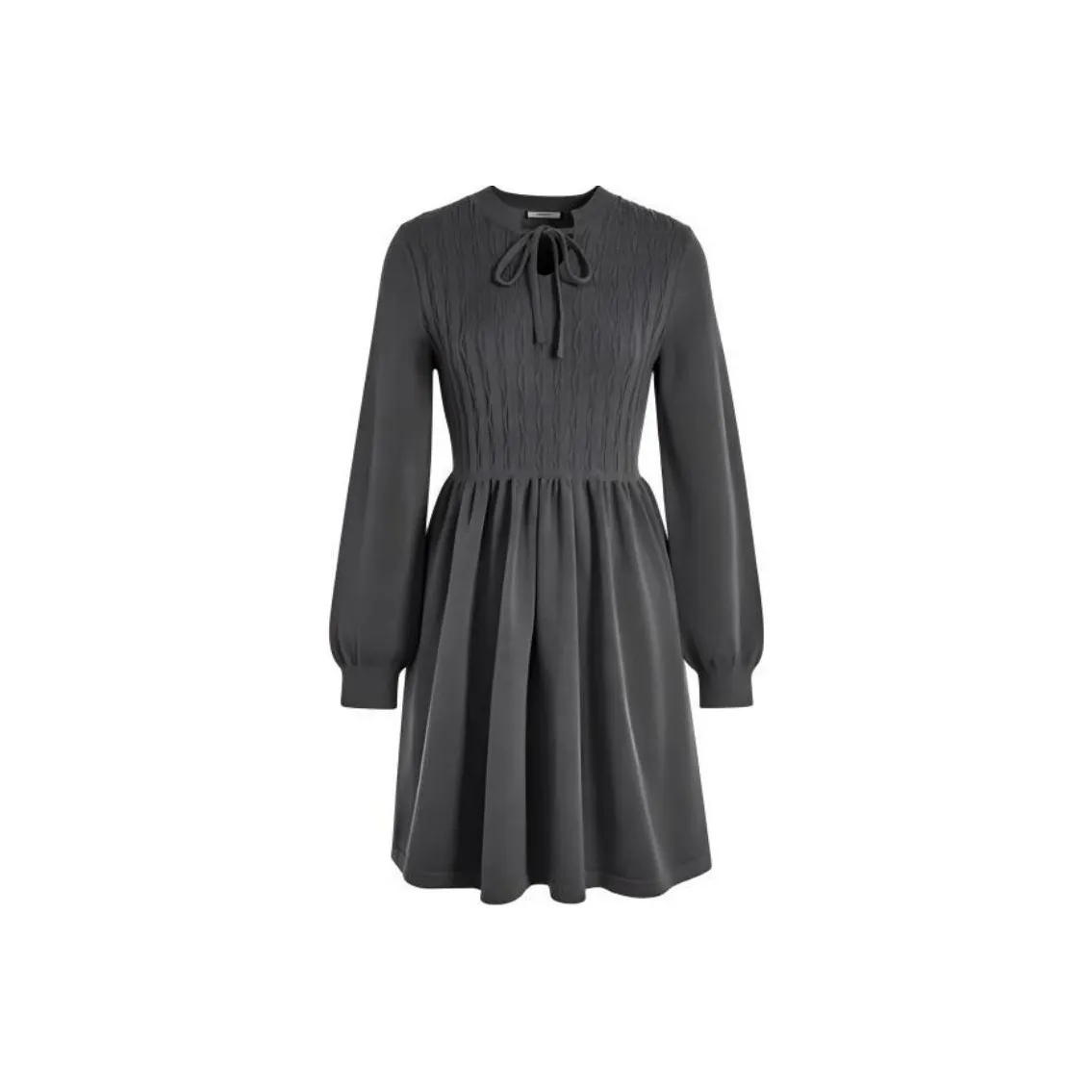 IQC Длинное платье с длинными рукавами женское серое