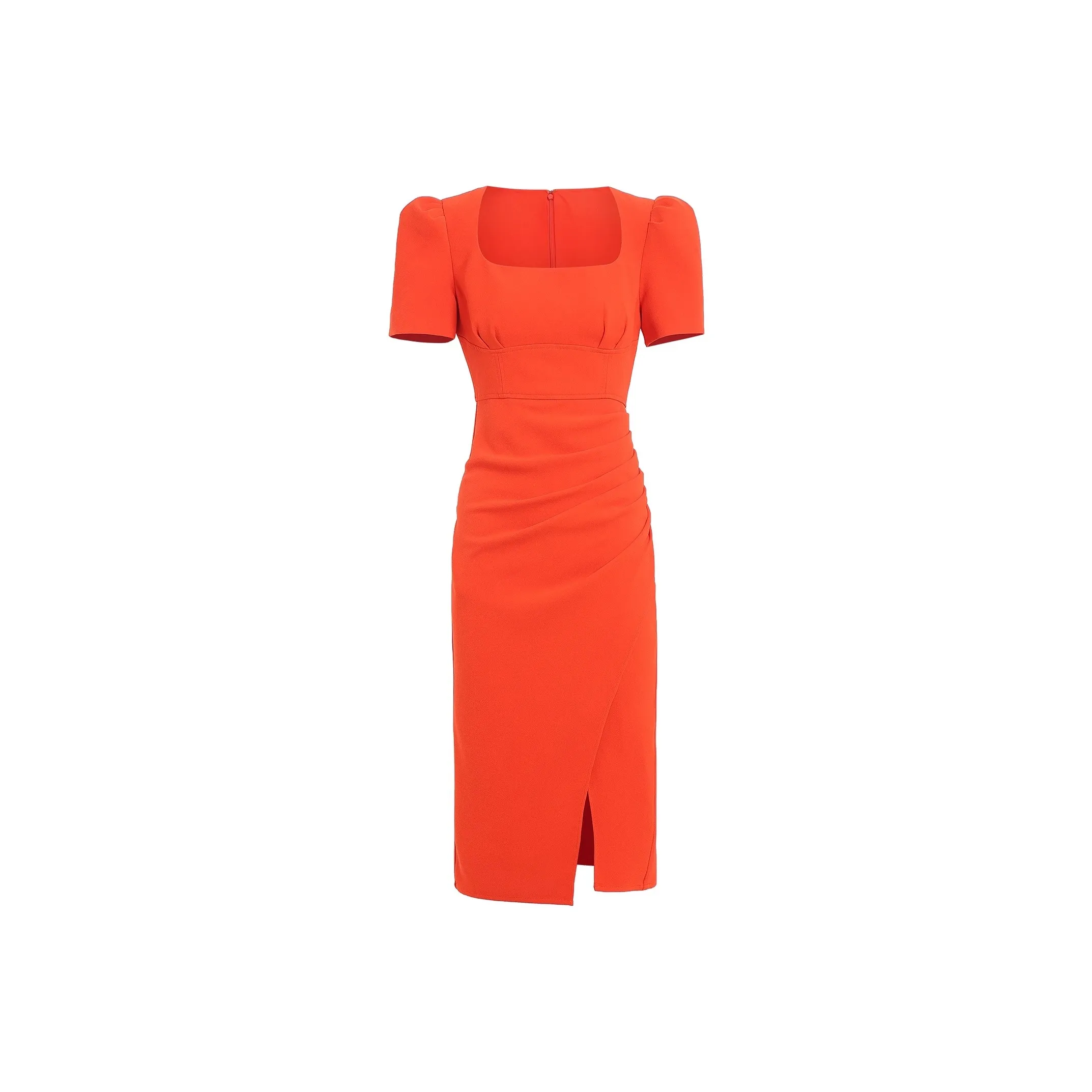 AUI Short Sleeved Dress Women's Orange Red