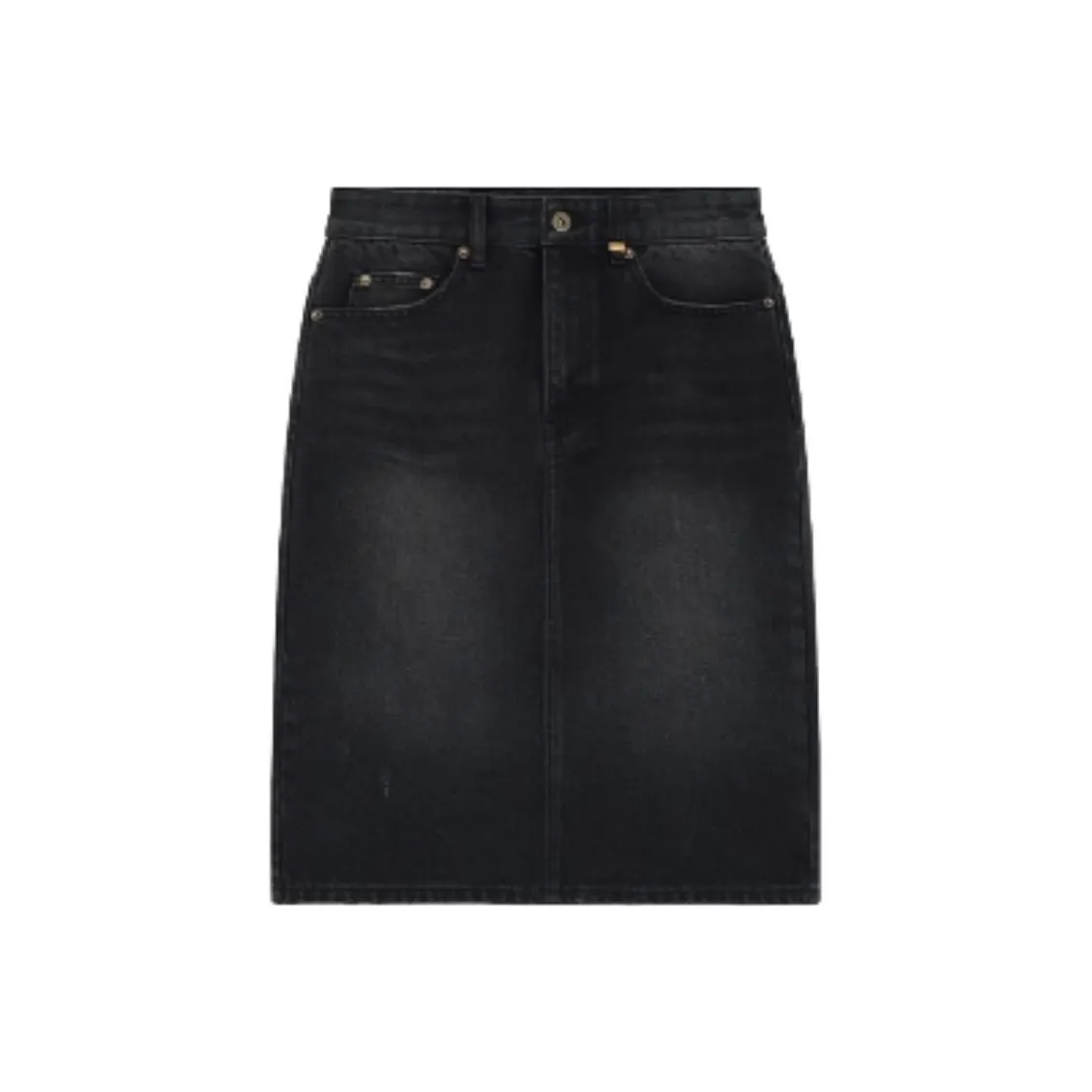 WE11DONE FW24 Denim Long Skirt Women's Black