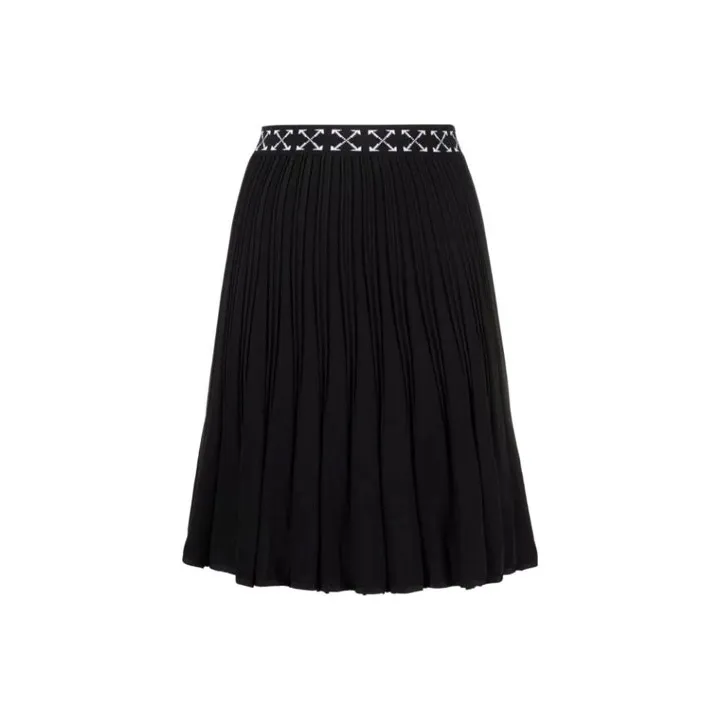 Off Белый FW21 Черный Женские Повседневные Длинные Юбки