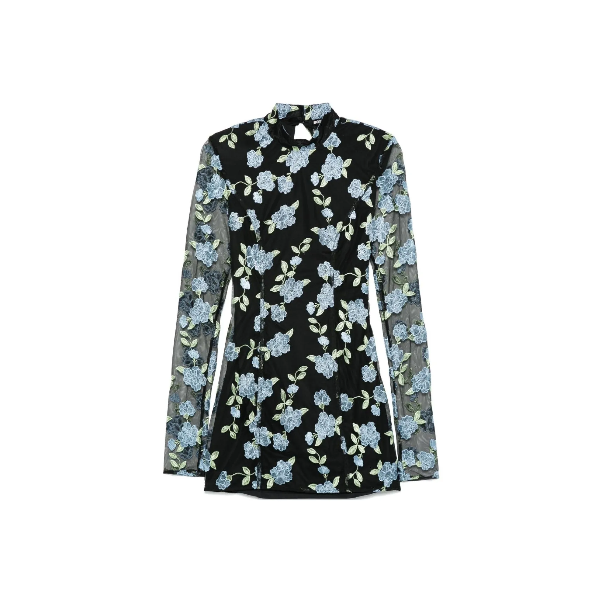 Rotate Birger Christensen Mesh Longsleeved Mini Dress