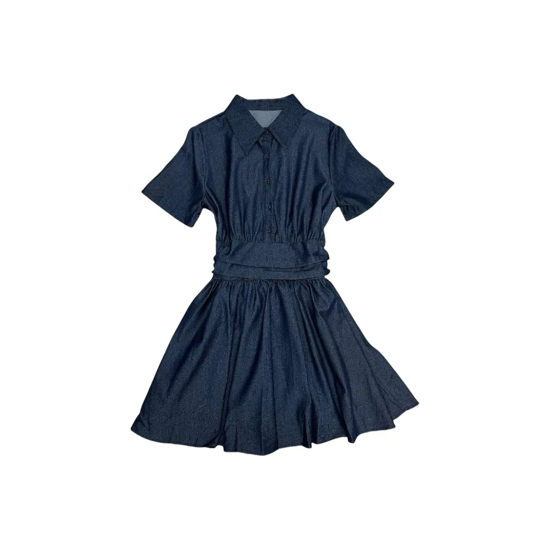 Yvetteclassic Короткий рукав Платье Женское Синий