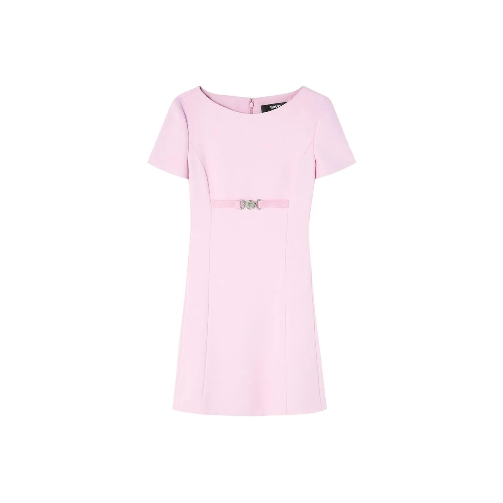 VERSACE Short Sleeved Crewneck Mini Dress
