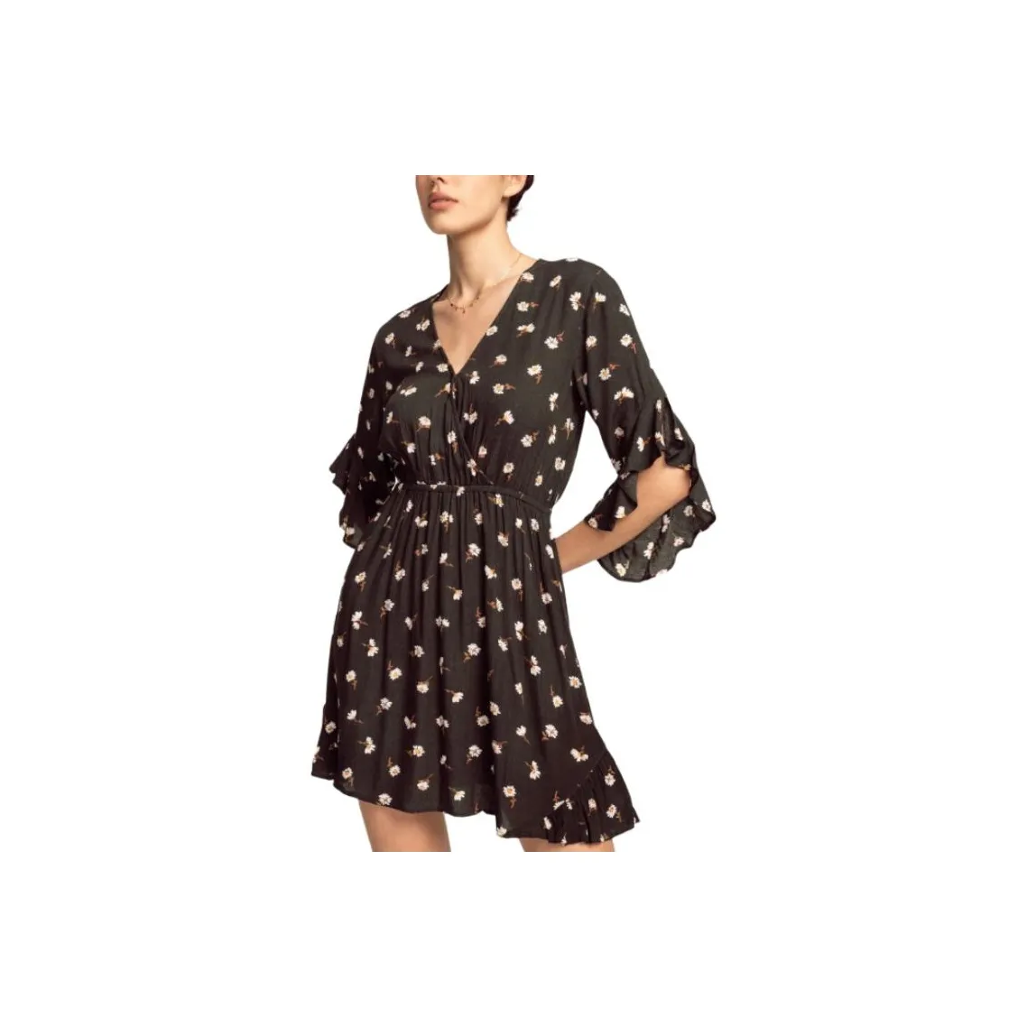 BILLABONG Short Sleeved Dress Women's Black