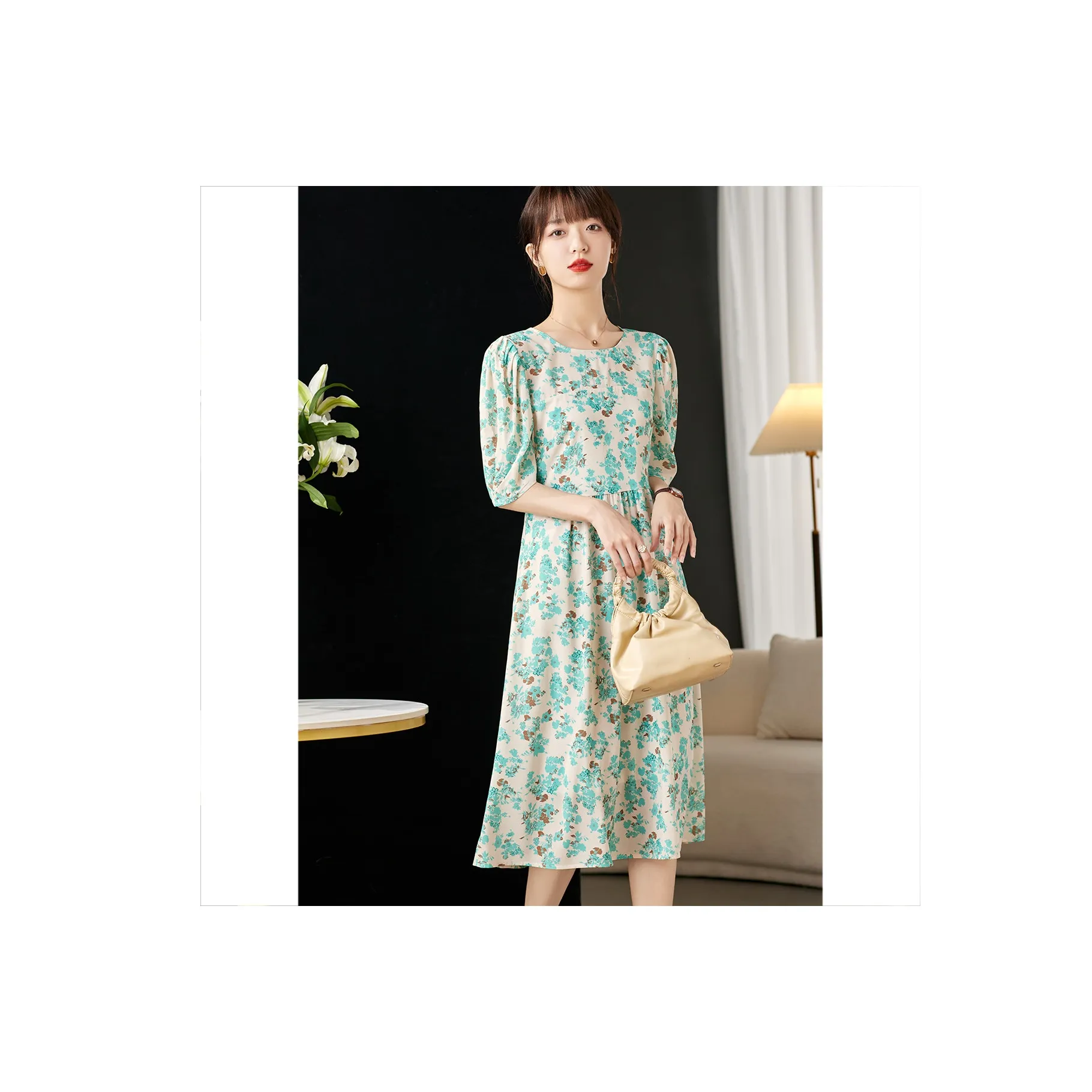 Love Elaine Short Sleeved Dress Women's Turquoise