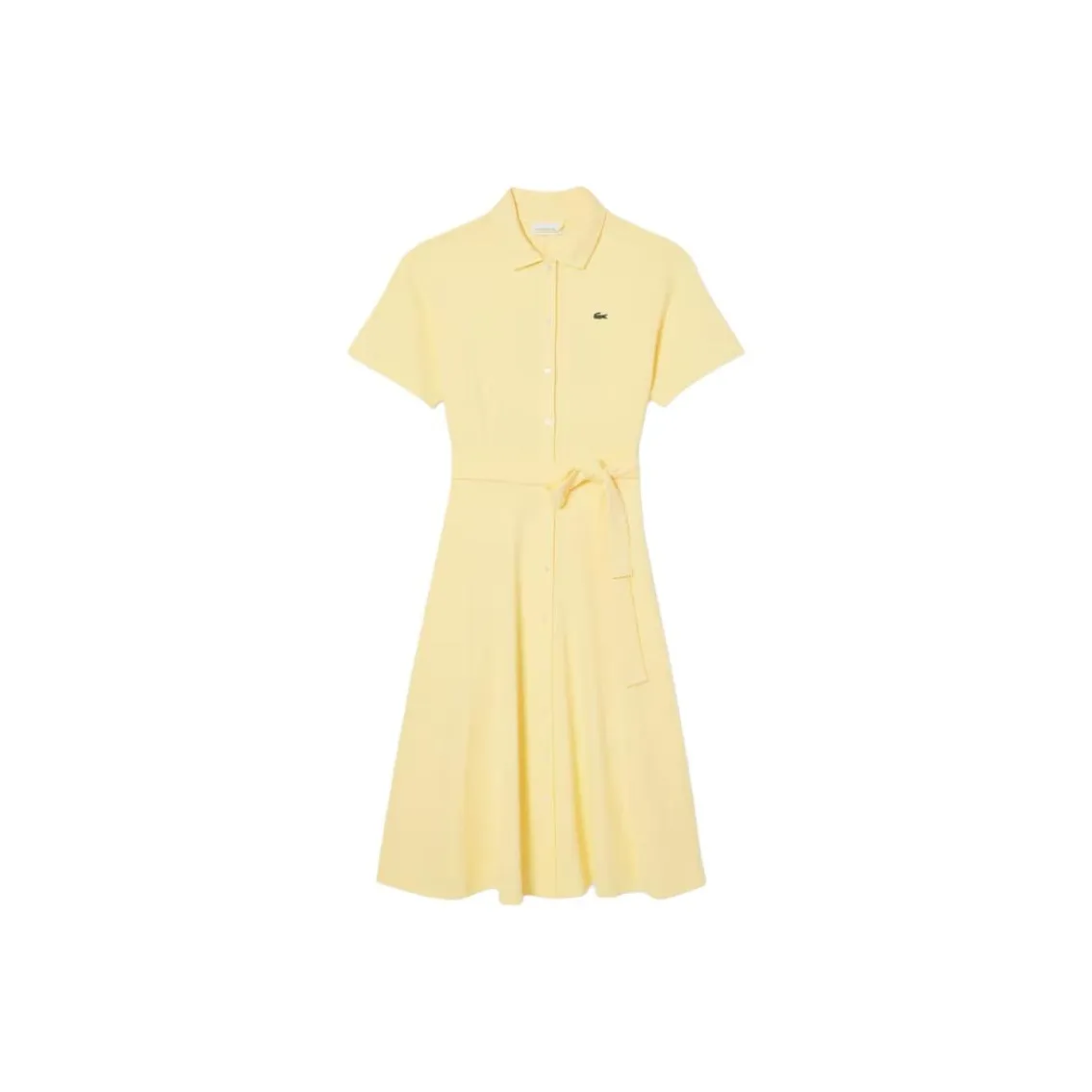 LACOSTE Collaboration Короткое платье с короткими рукавами женское желтое