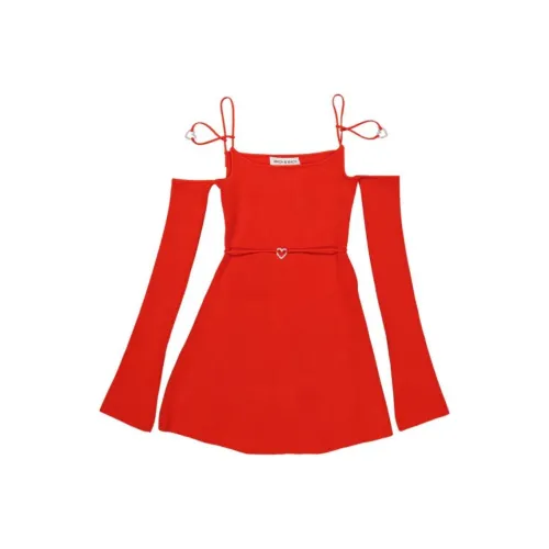 MACH & MACH Red Женские Длинные Рукава Платья