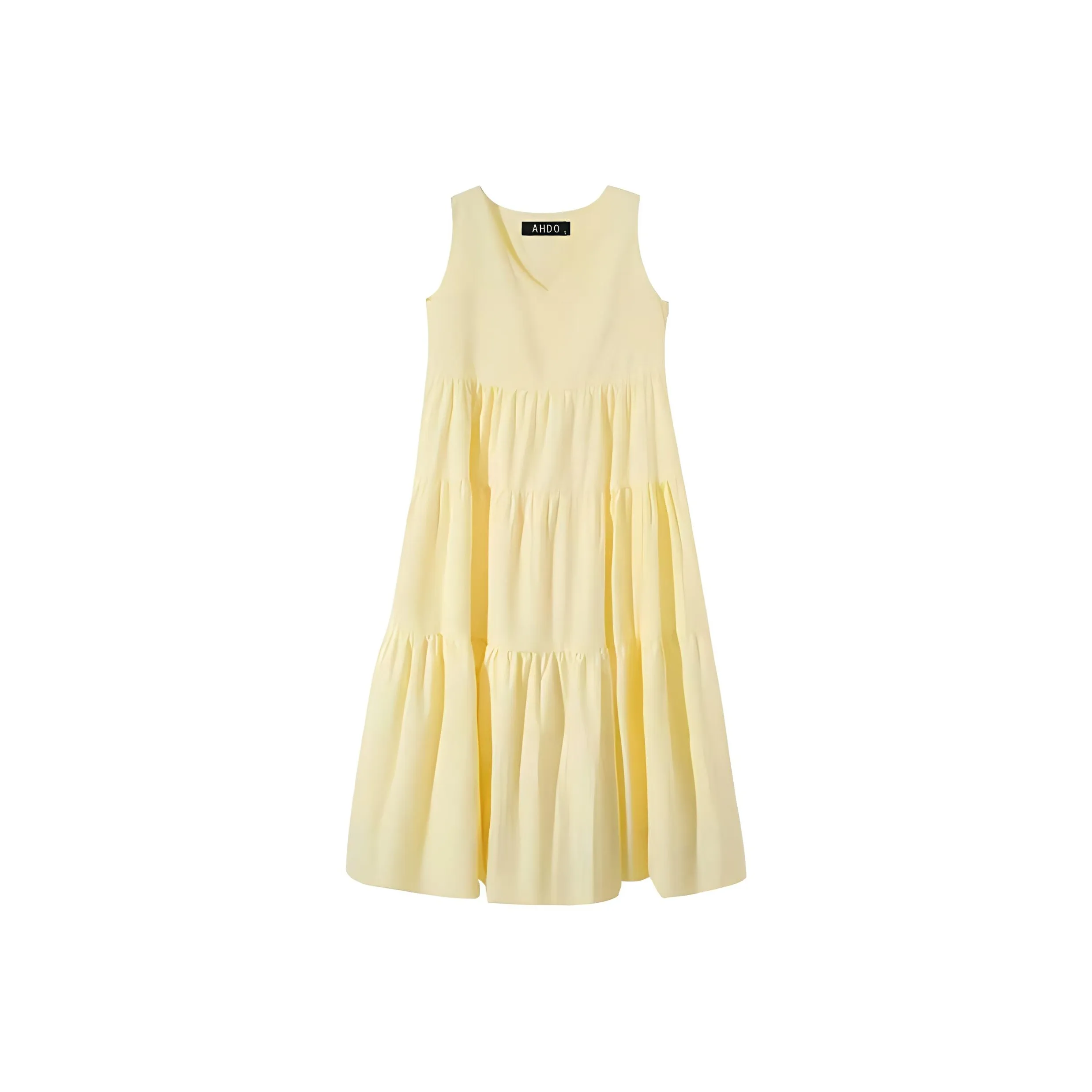 AHDO Sleeveless Dress Women's Yellow