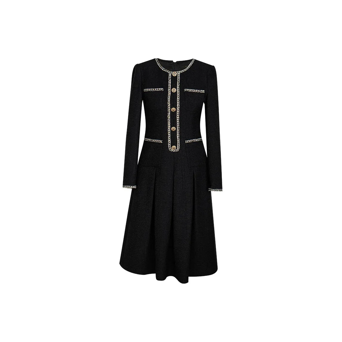 ROEYSHOUSE Длинное платье с длинными рукавами женское черное