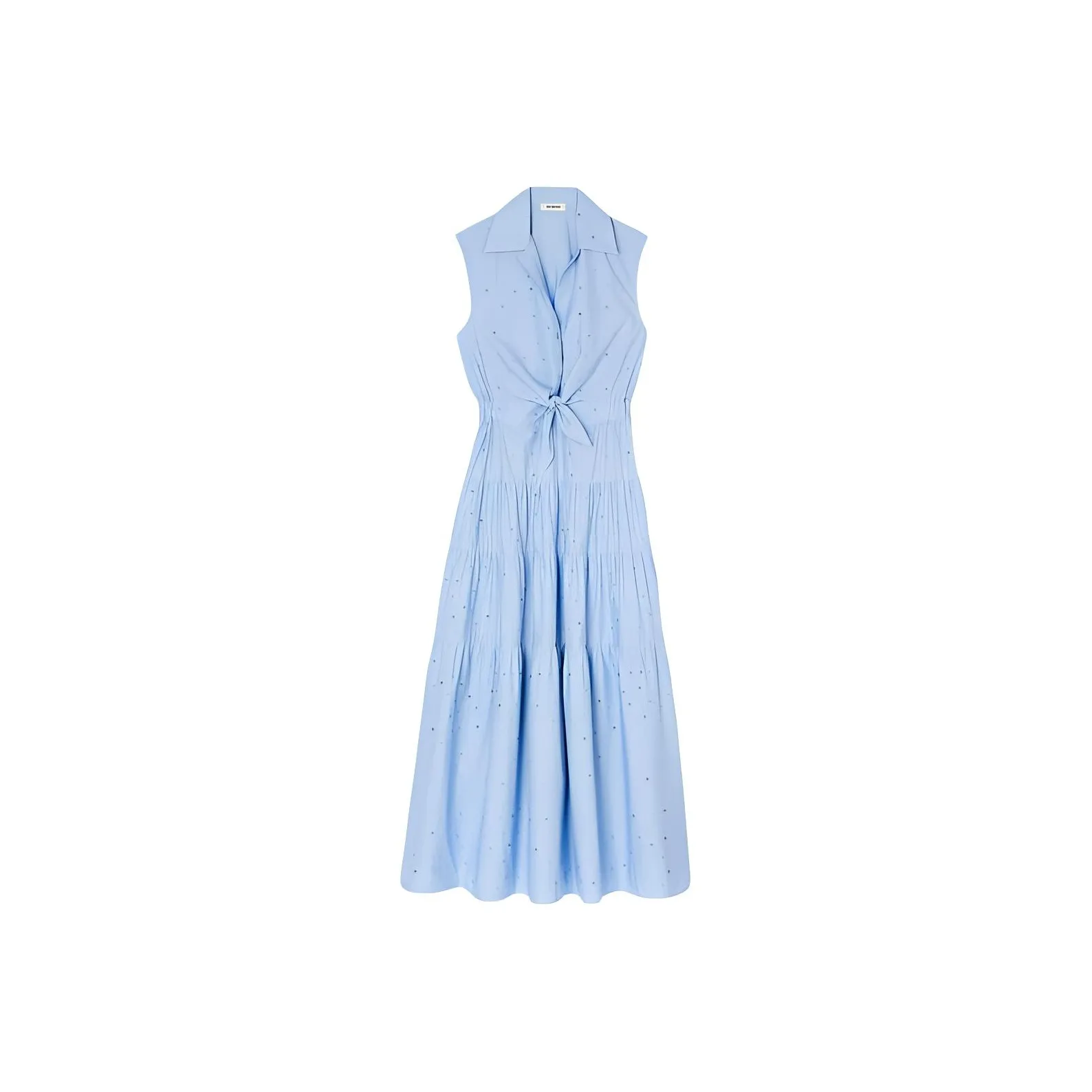 Sandro Rhinestone-embellished Shirt Maxi Dress