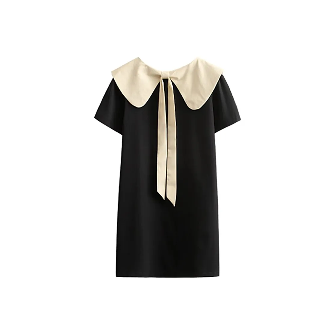 AFGGD Short Sleeved Dress Women's Black
