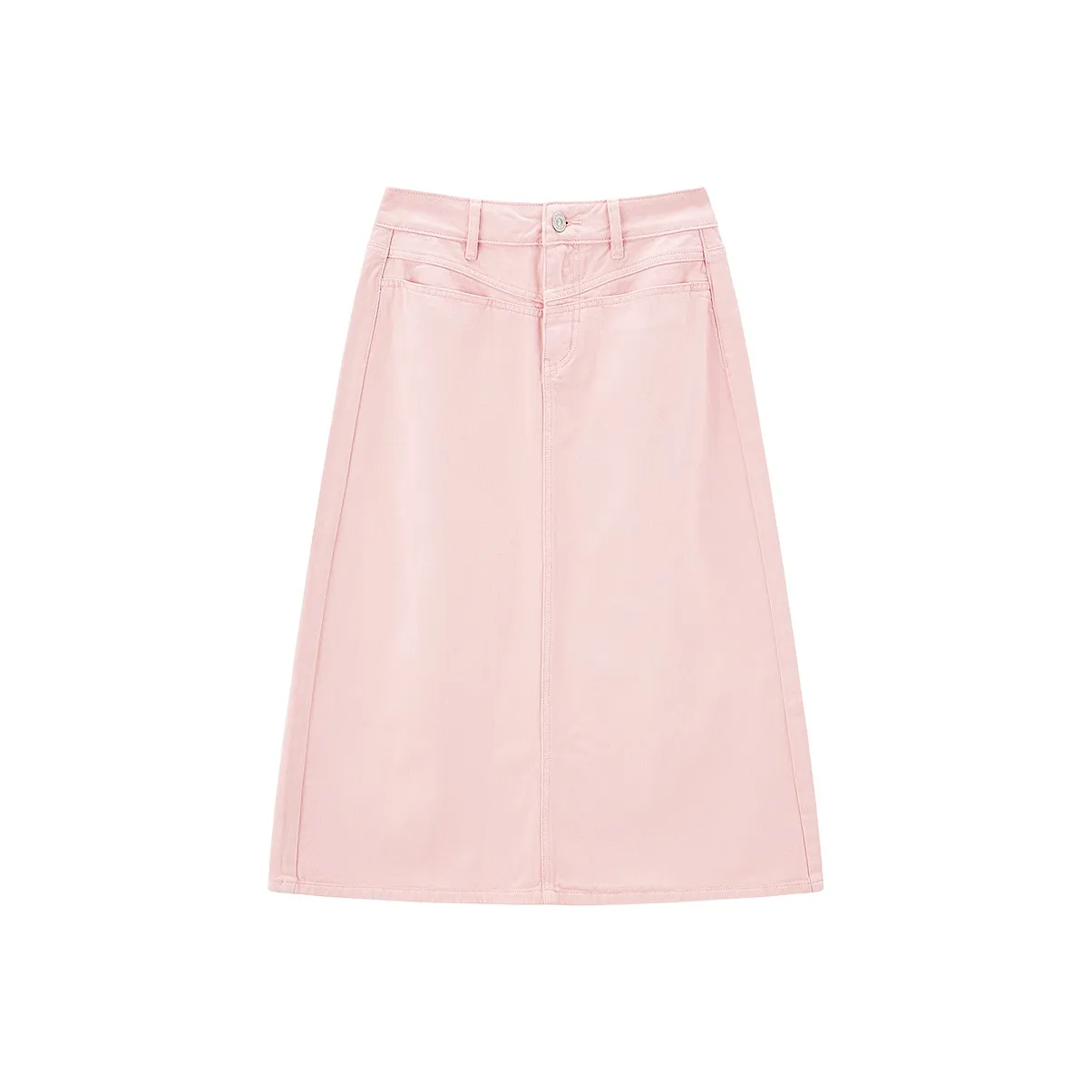 LEDIN Denim Long Skirt Women's Beauty Pink