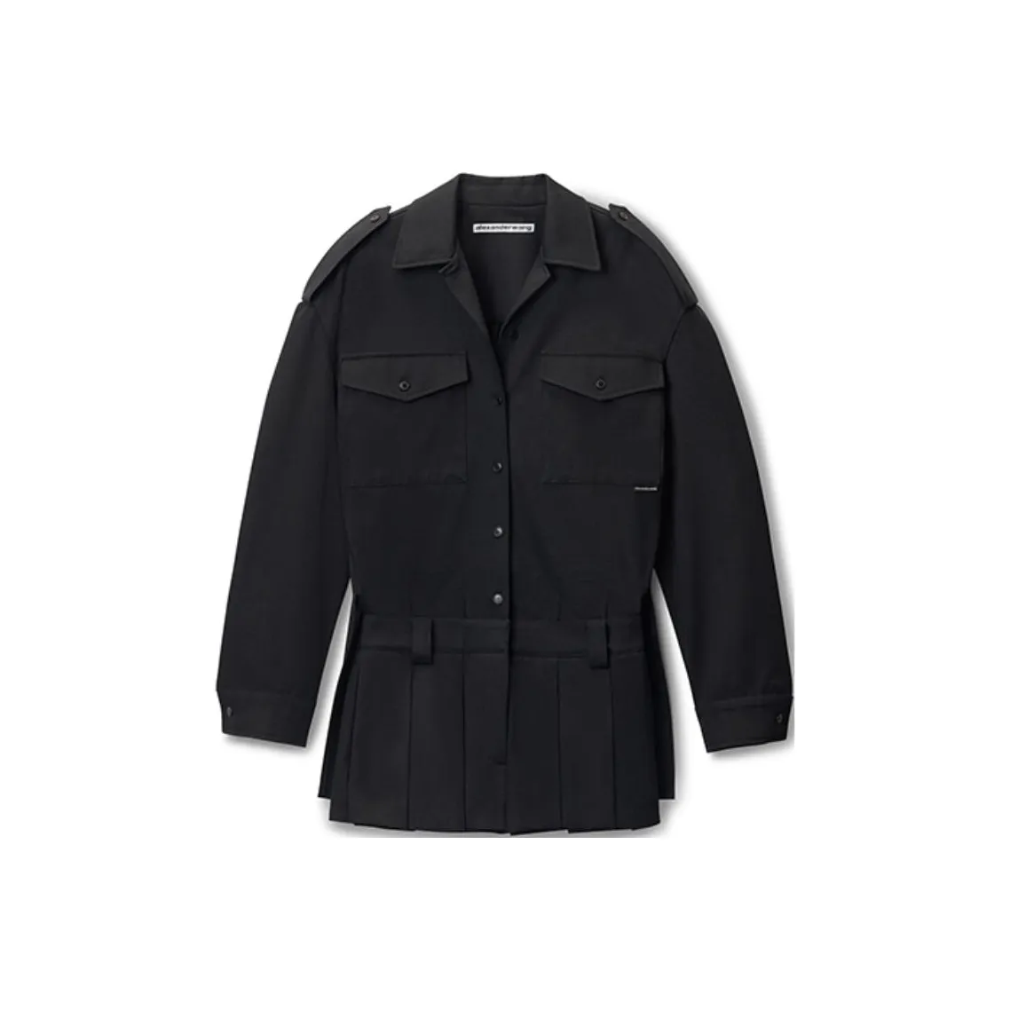 Il Gufo velvet-effect contrast-collar dress
