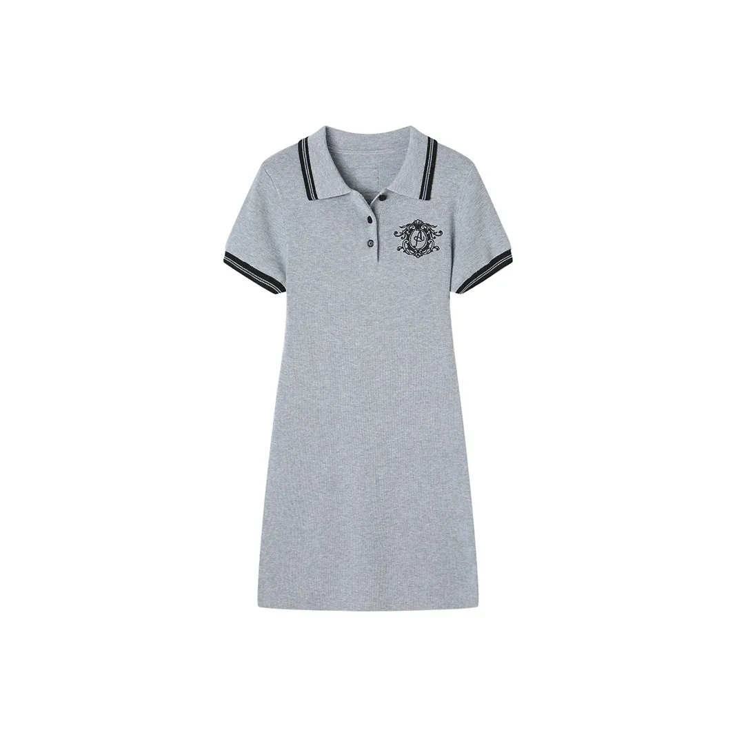 ANDREA MARTIN Short Sleeved Dress Women's Gray