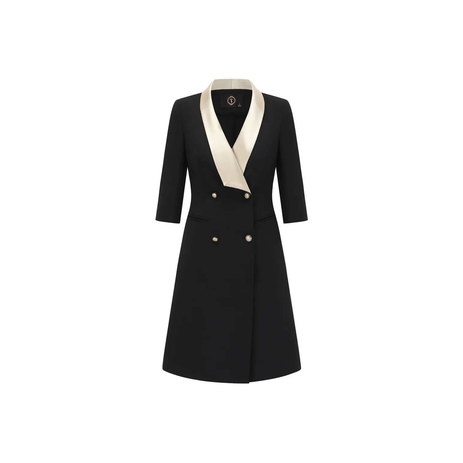 ONE SHALLOW Короткий рукав Платье Женское Черное