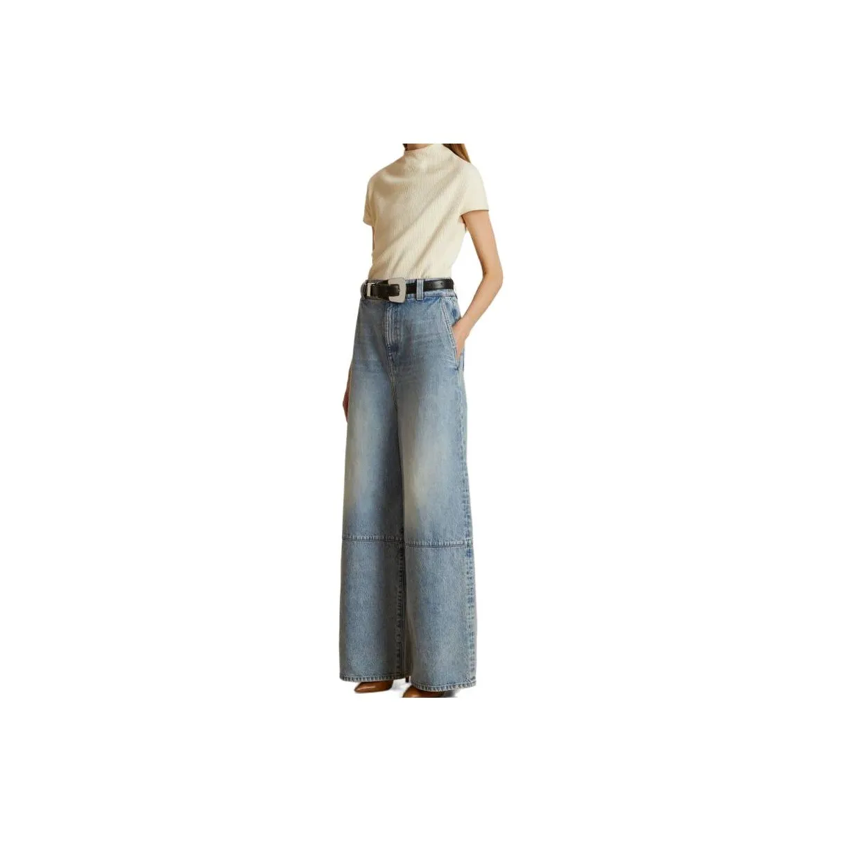KHAITE Isla High rise Wide leg Jeans