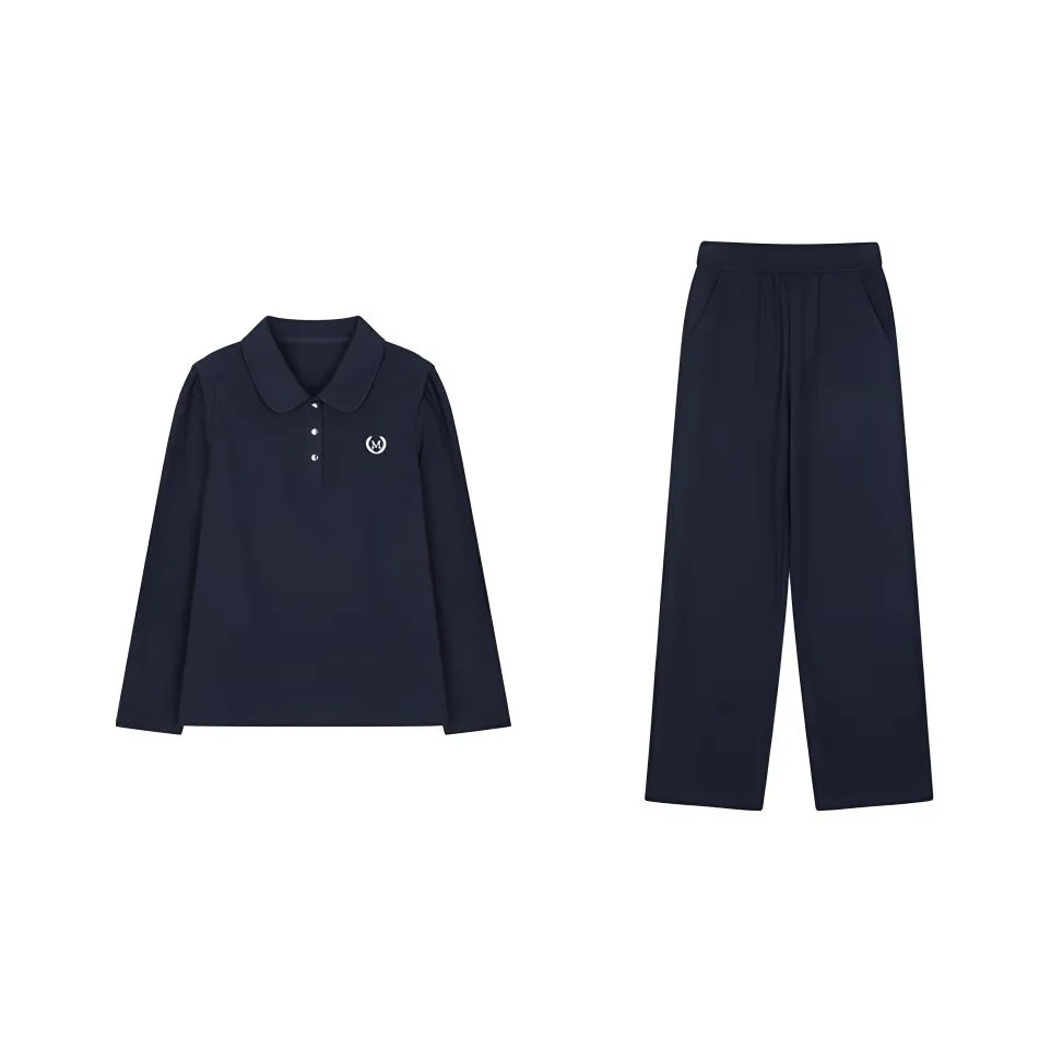 Mo Han Yi Mei Casual Suit Women's Navy Blue