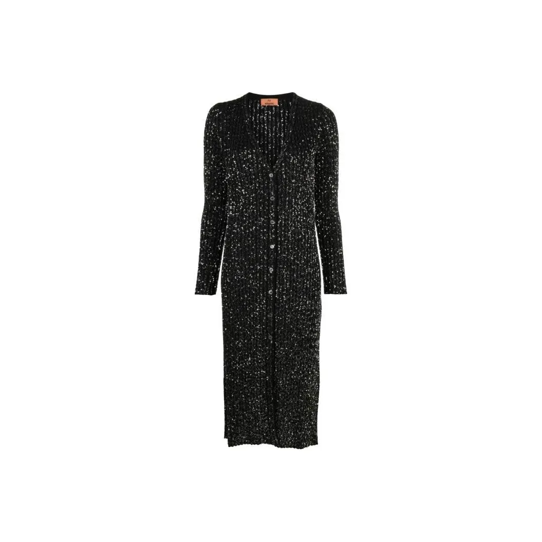 MISSONI V-Neck Long-Sleeved Ribbed Cardigan