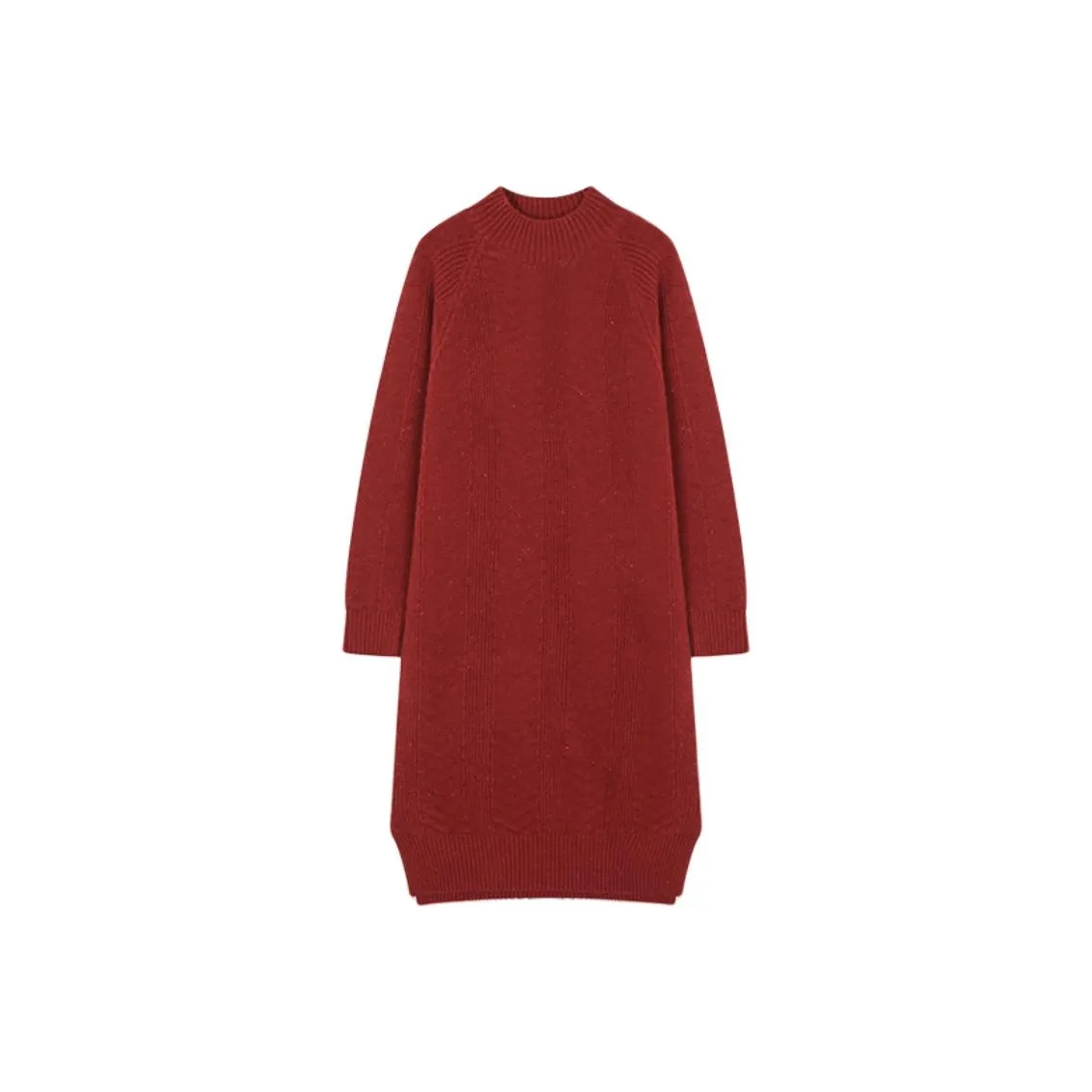 XWI Длинное платье с длинным рукавом женское красное