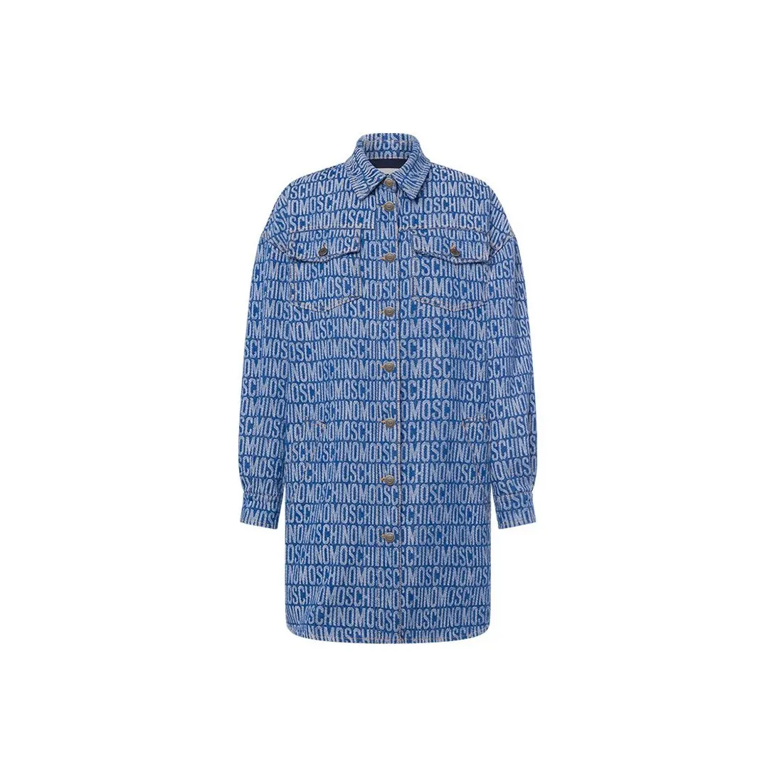 MOSCHINO Long Sleeved Dresses Women's Denim Blue