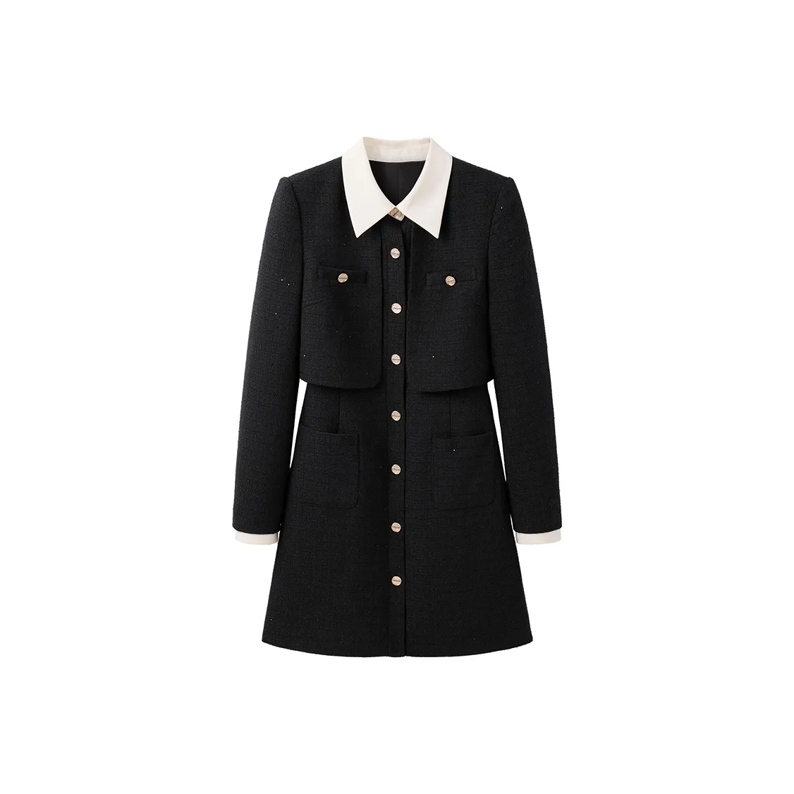 PEACEBIRD Длинное платье с длинными рукавами женское