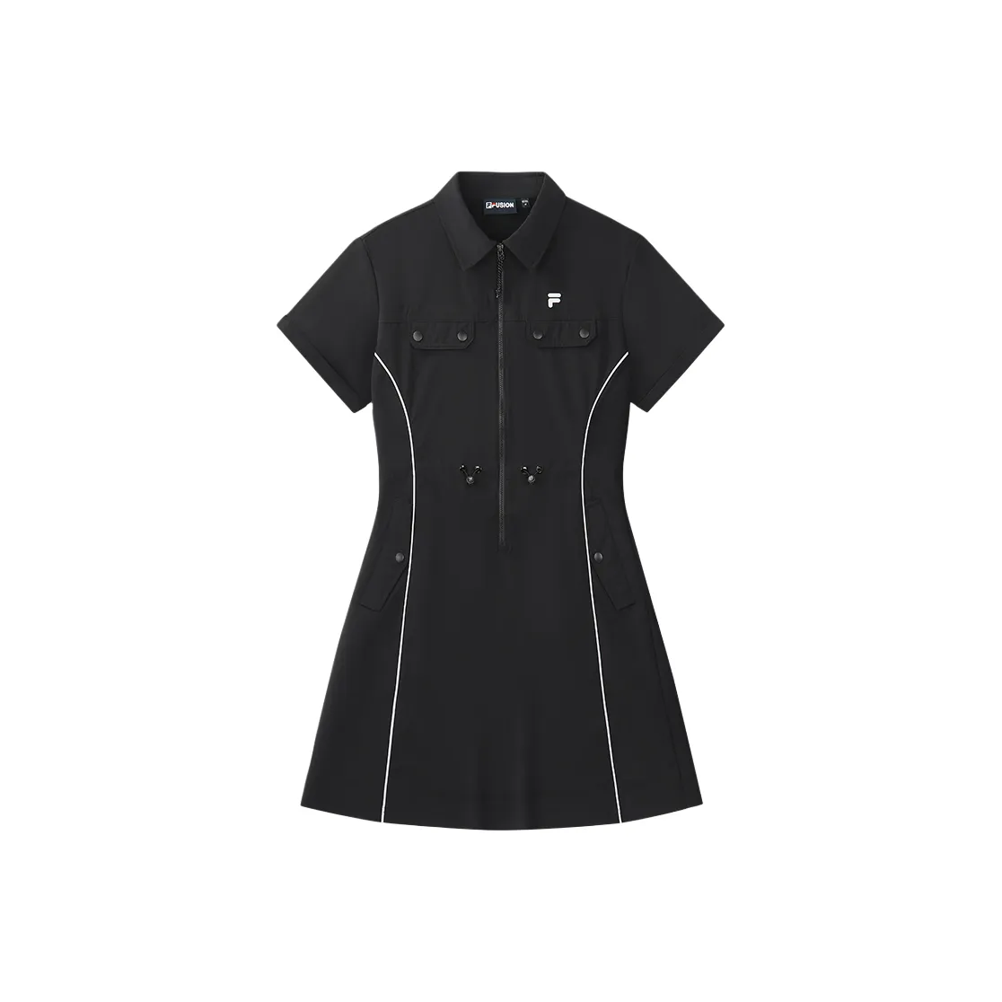 FILA FUSION QRFUSION LIFE Короткий рукав Платье Женское Глубокий черный BK