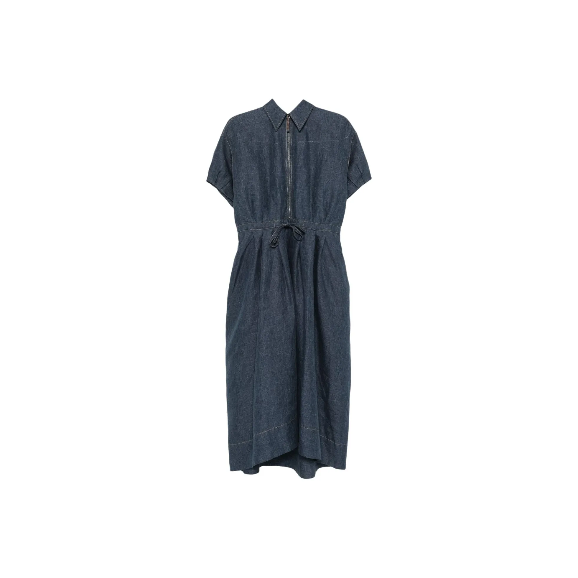 Brunello Cucinelli Zipped Denim Maxi Dress