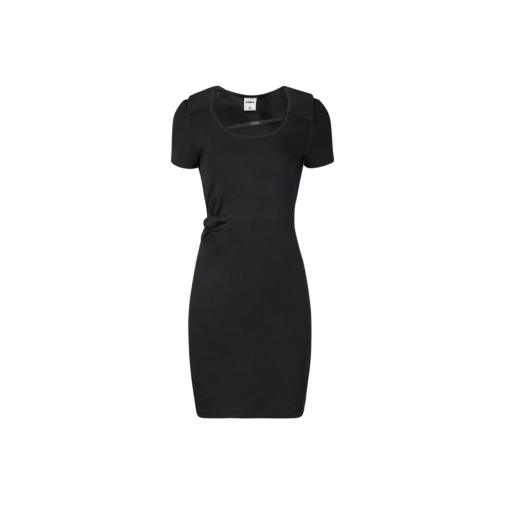 Guuka Hero Короткий рукав Платье Женское Черное