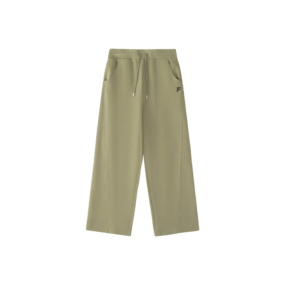 FILA FUSION Knitted Sports Pants Women's Dark Brown Khaki