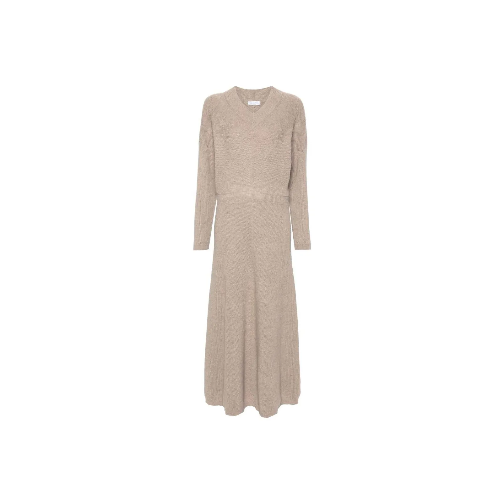 Brunello Cucinelli V Neck Knitted Maxi Dress